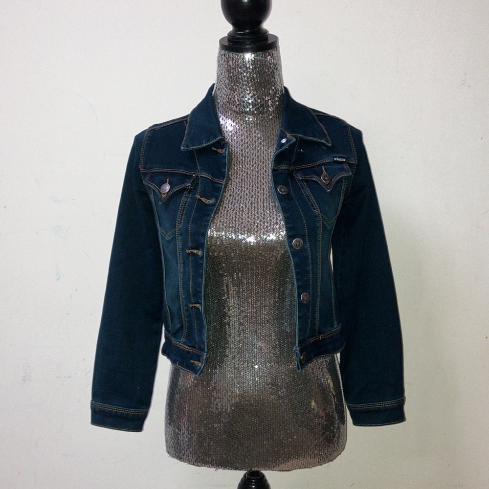 Tractor Denim Jean Jacket Crop Small